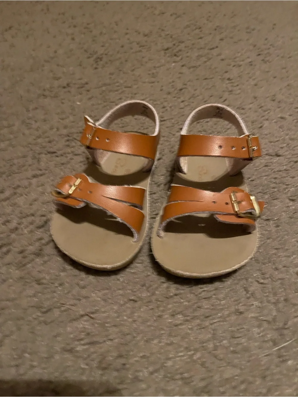 Toddler Tan Buckle Strap Sandals